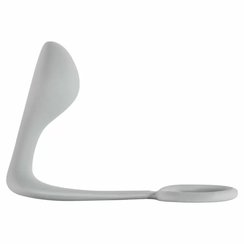 Мужской анальный стимулятор с кольцом на пенис Button Anal Plug Grey 4216-02Lola