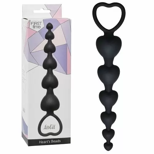 Анальная цепочка Heart's Beads Black 4101-03Lola
