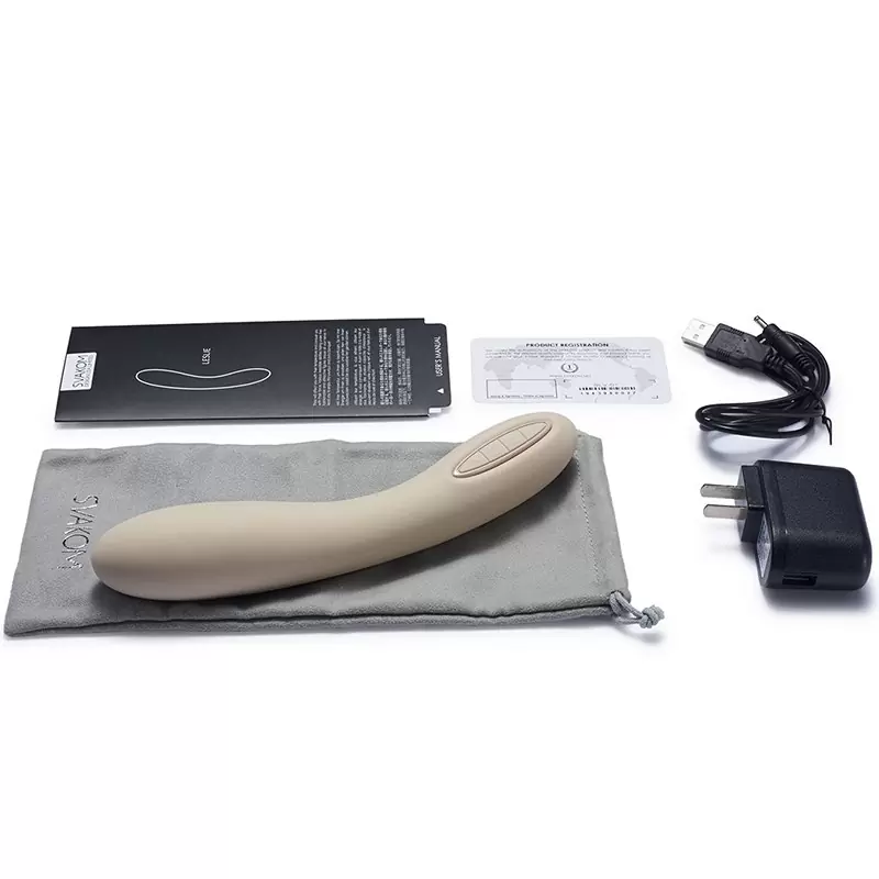 Вибромассажер Leslie с функцией подогрева, интеллектуальный режим – бежевый