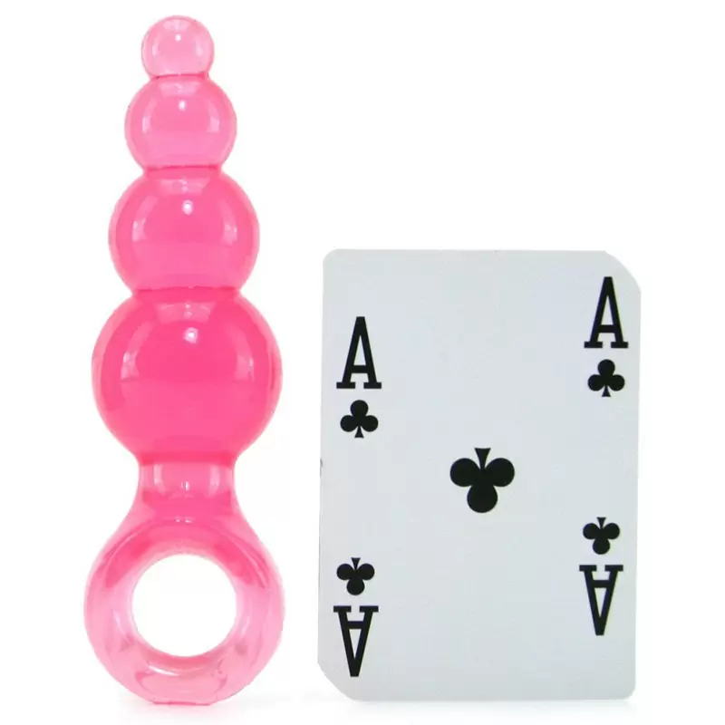 Анальная пробка с кольцом Jolie Ripples Large – розовая