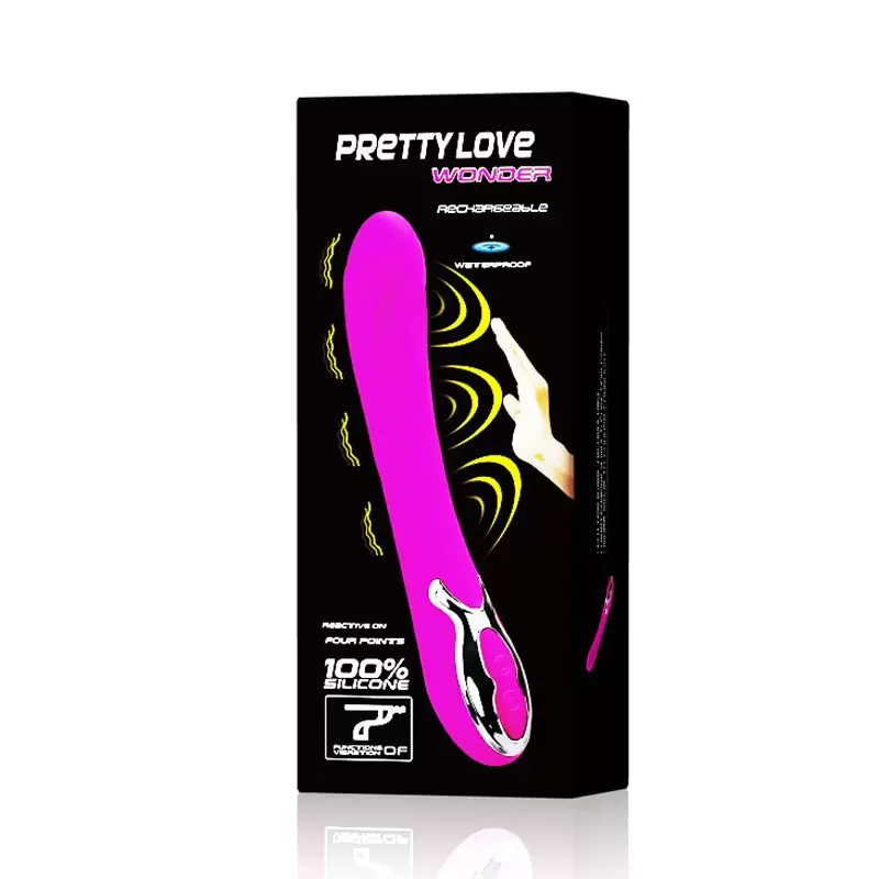 Перезаряжаемый сенсорный вибромассажер Wonder – пурпурный