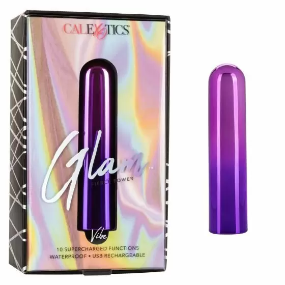 Компактная вибропуля California Exotic Novelties Glam — фиолетовая, 9 см