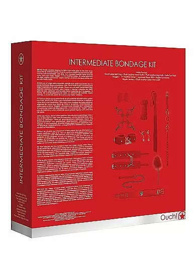 Набор для бондажа Intermediate Bondage Kit, красный