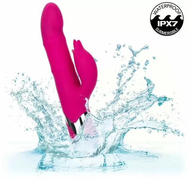 Изогнутый вибратор-кролик Enchanted Embrace с функцией ротацией и пенетрации, 12,7 см, 16 режимов, розовый