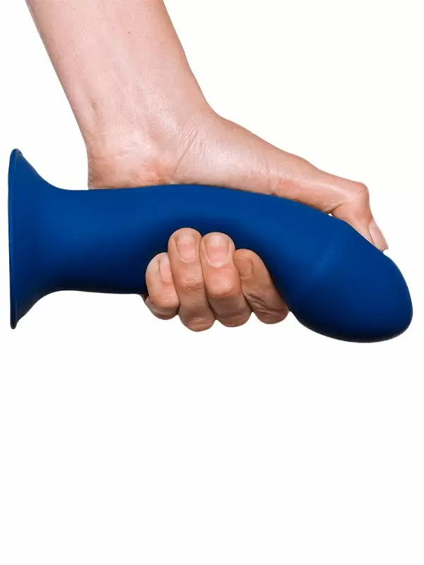 Гибкий фаллоимитатор Adrien lastic Hitsens 1, 17,7 см, силикон, синий