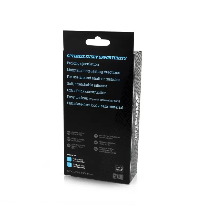 Кольцо эрекционное OptiMALE C-Ring Thick 45mm – черный