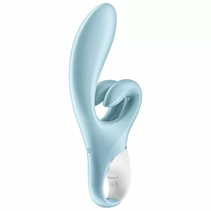 Вибратор-кролик Satisfyer Touch me, два мотора, 21,2 см, 12 режимов, синий