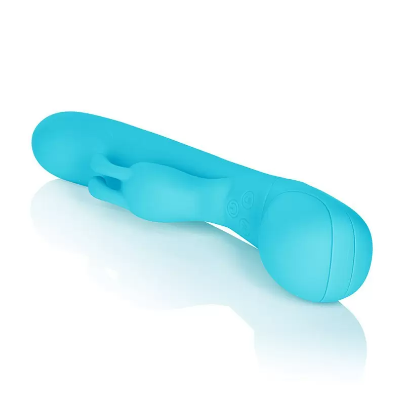 Вибромассажер Impress Rabbit со стимуляцией клитора – голубой