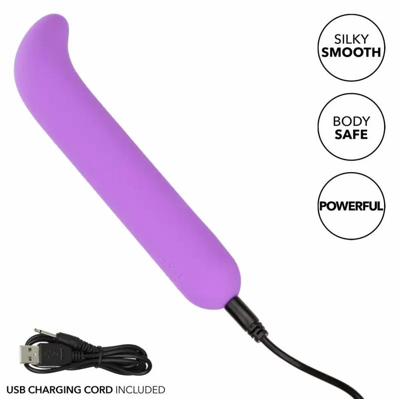 Изогнутый вибратор Bliss Liquid Silicone Mini G Vibe, 10,75 см, силикон, фиолетовый 