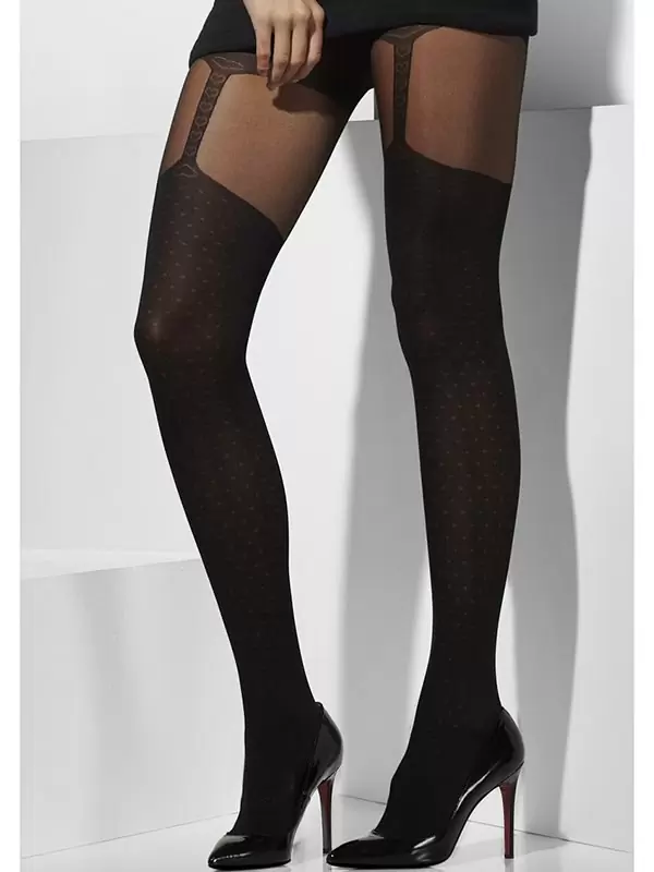 Колготки с рисунком Скрытая Страсть (Fever) – черный