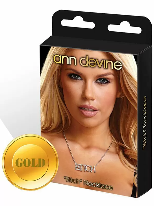Цепочка с подвеской Ann Devine - Bitch Necklace – золотой