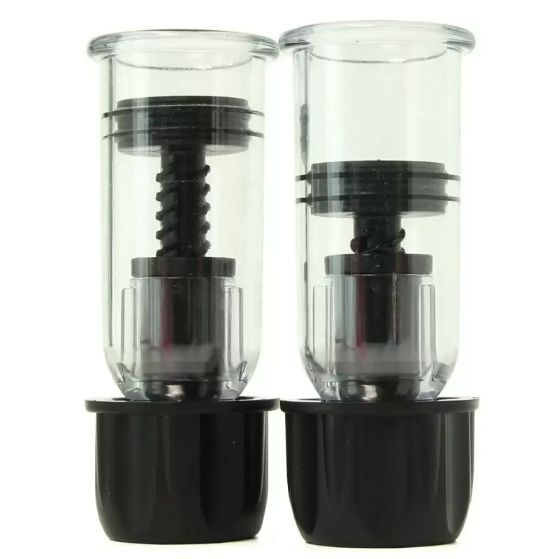 Вакуумные поршневые помпы для сосков Vacuum Twist Suckers, 10,2 см, диаметр 3,8 см, черный