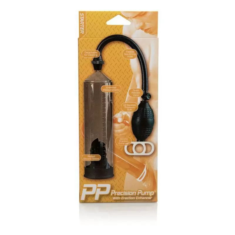 Вакуумная помпа и эрекционное кольцо Precision Pump with Erection Enhancer – черный