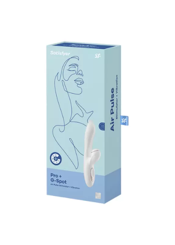 Элегантный вибратор-кролик Satisfyer Pro G-Spot Rabbit с вакуумно-волновым стимулятором клитора, 22,5 см, белый с золотом