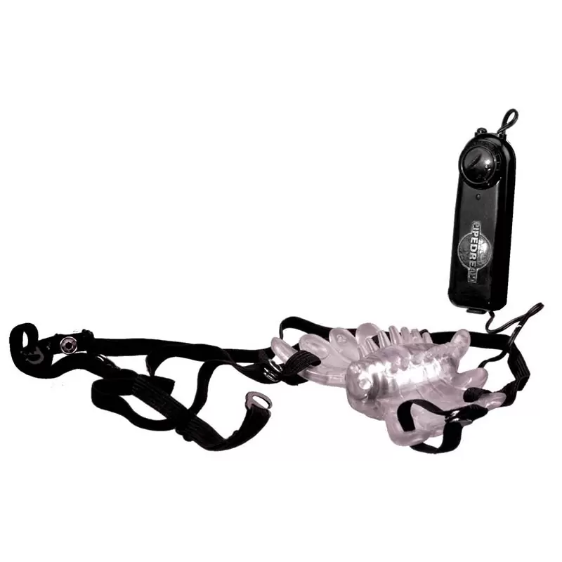 Клиторальный стимулятор-бабочка Classix Butterfly Strap-On - фиолетовый