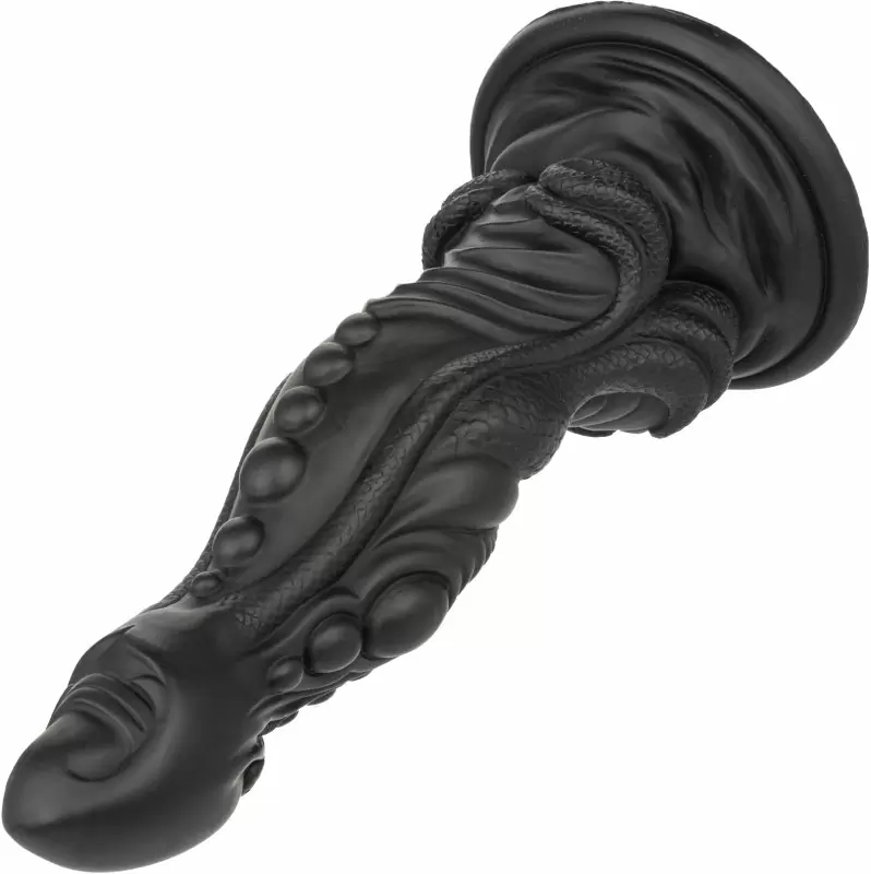 Необычный фаллоимитатор Monster Dong The Colossus, 24,75 см, тентакля, силикон, черный 