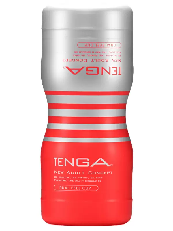 Нереалистичный мастурбатор Tenga Dual Sentation Cup, 15,5 см, ТПЭ, белый