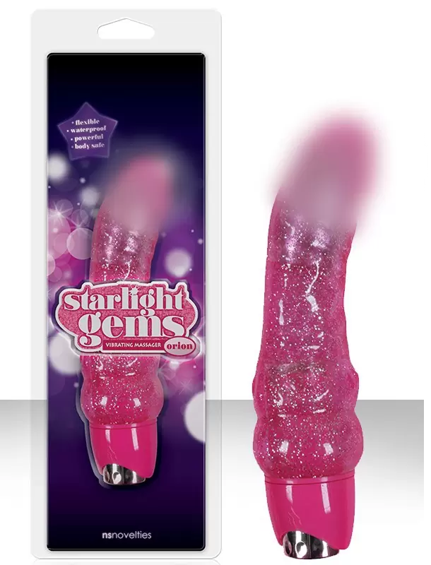 Вибромассажер Starlight Gems Orion – розовый