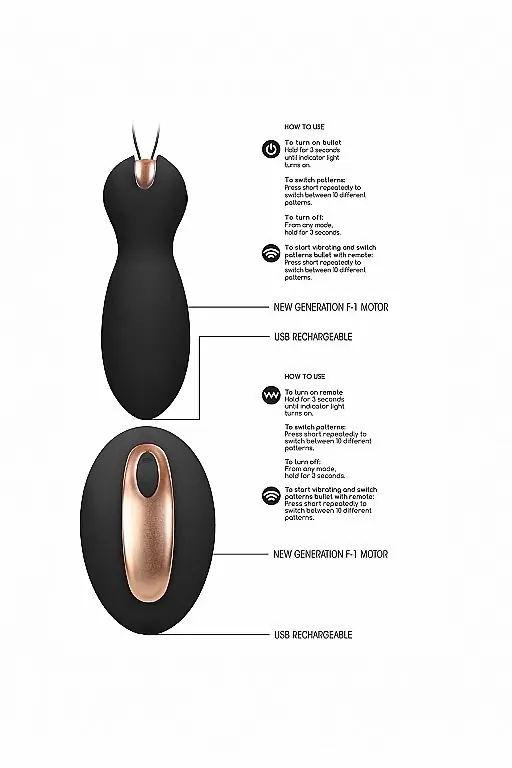 Виброшарики с вибропультом управления Purity (черные)