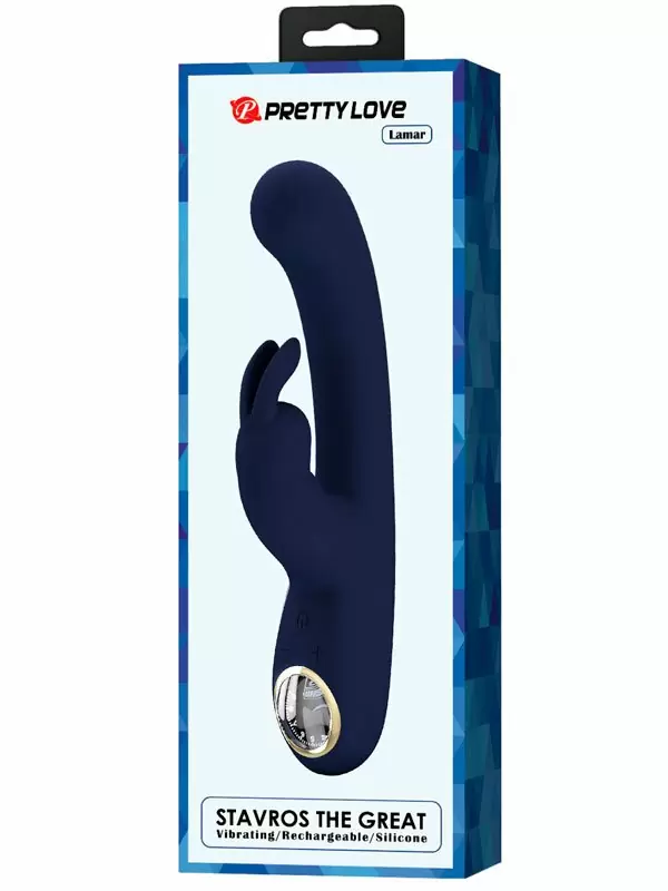 Инновационный Вибратор-кролик Baile Lamar, с LED-дисплеем, 22 см, 10 режимов