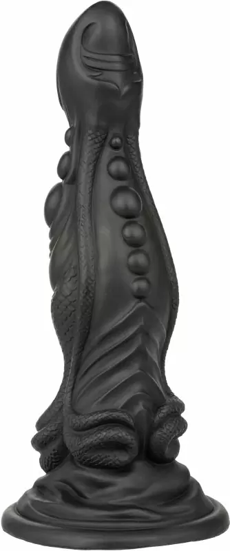 Необычный фаллоимитатор Monster Dong The Colossus, 24,75 см, тентакля, силикон, черный 