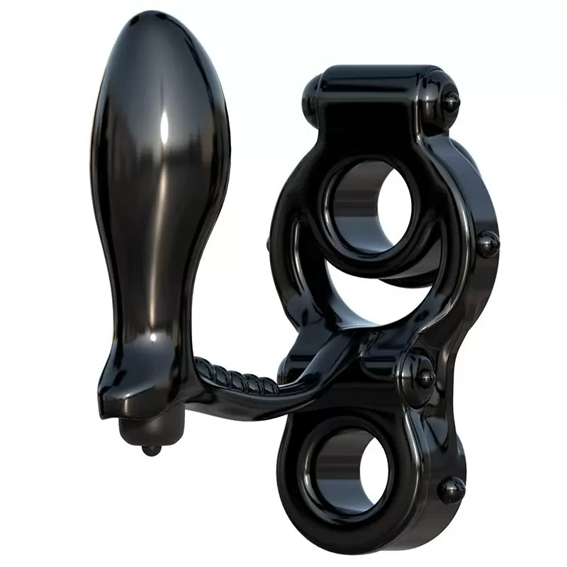 Эрекционное кольцо Ironman Ass-Gasm  с анальной стимуляцией и вибрацией – черный