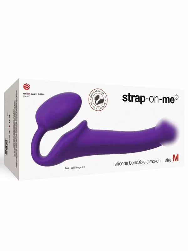 Анатомический страпон Strap-On-Me Semi-Realistic безремневой, 18 см, размер M, фиолетовый