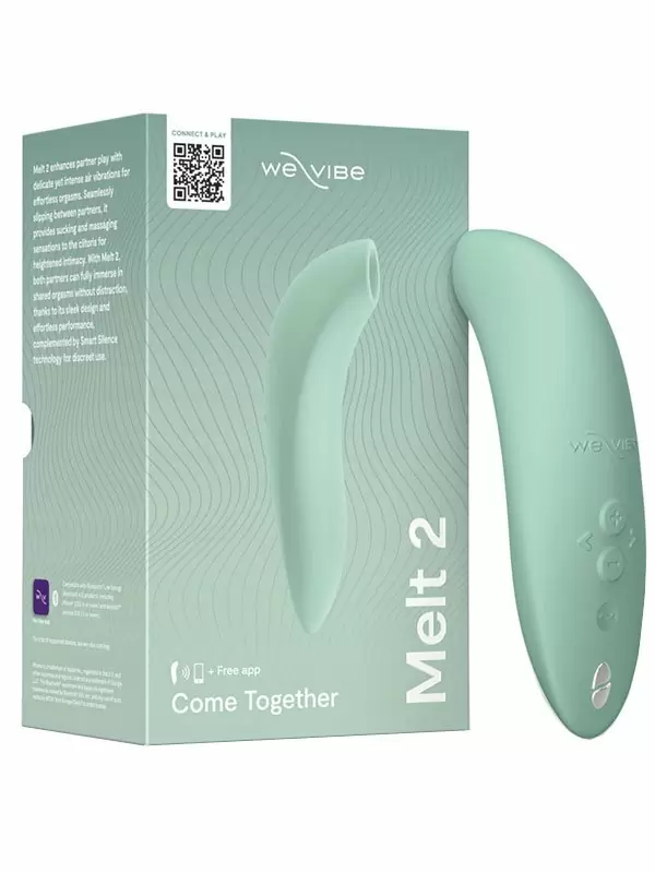 Бесконтактный стимулятор клитора We-Vibe Melt 2, с технологией Pleasure Air, 12 скоростей, 13,8 см, цвет шалфей
