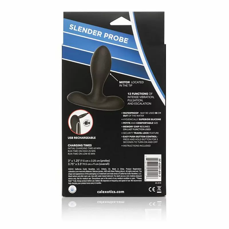 Анальный вибростимулятор Eclipse Slender Probe – черный