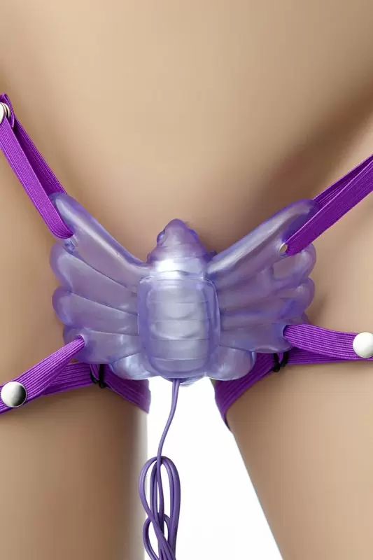 Клиторальный стимулятор в форме бабочки TOYFA с вибрацией - фиолетовый