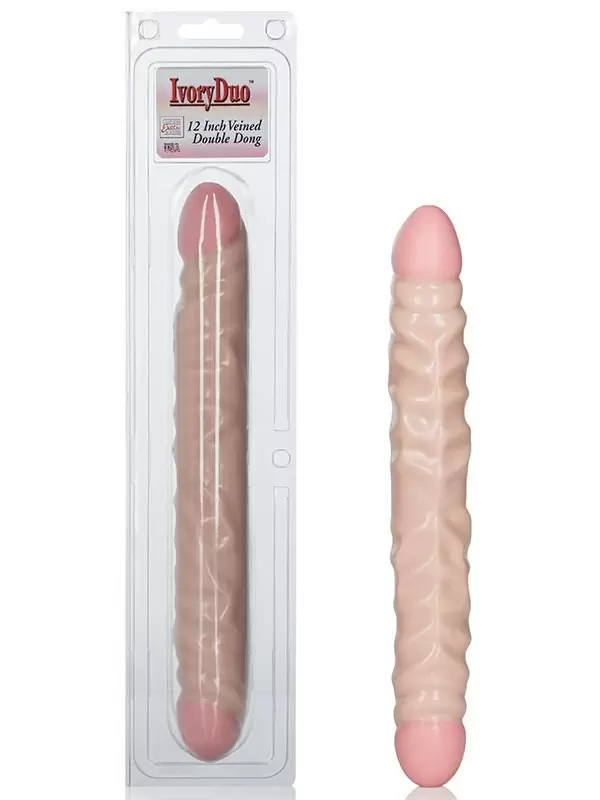 Двухголовый фаллоимитатор Veined Double Dong 12