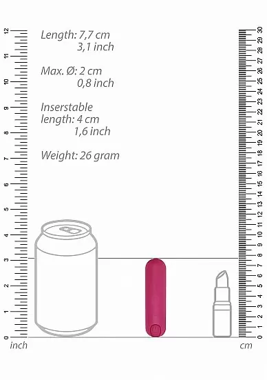 Перезаряжаемая вибропуля BGT - 7 Speed Rechargeable Bullet (розовый)