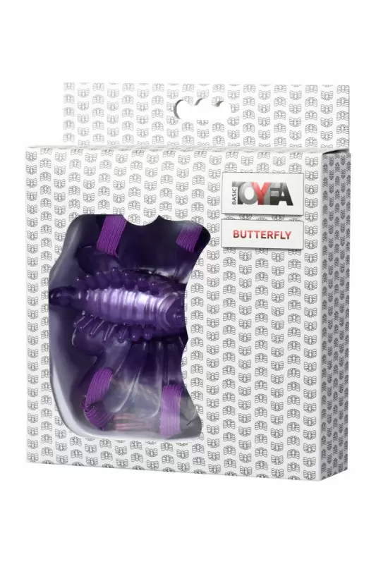 Клиторальный стимулятор в форме бабочки TOYFA с вибрацией - фиолетовый