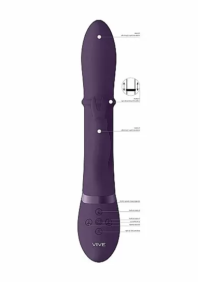 Изогнутый вибратор-кролик Halo, со стимулирующим кольцом, функцией 