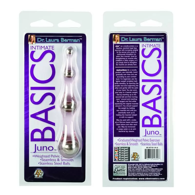 Вагинальный тренажер-стимулятор мышц таза для женщин  Dr. Laura Berman Juno Weighted Pelvic Exercise – прозрачный