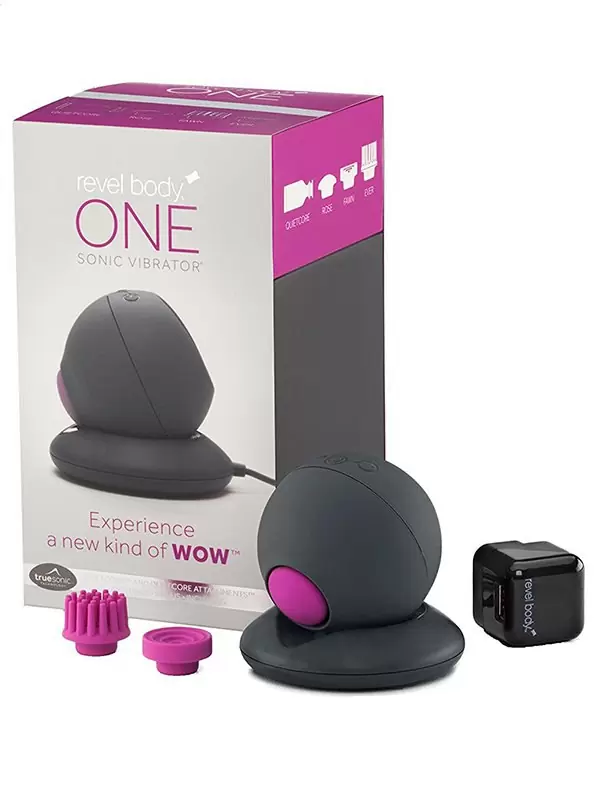 Водонепроницаемый магнитно-левитационный пульсатор Revel Body One – серый с фиолетовым