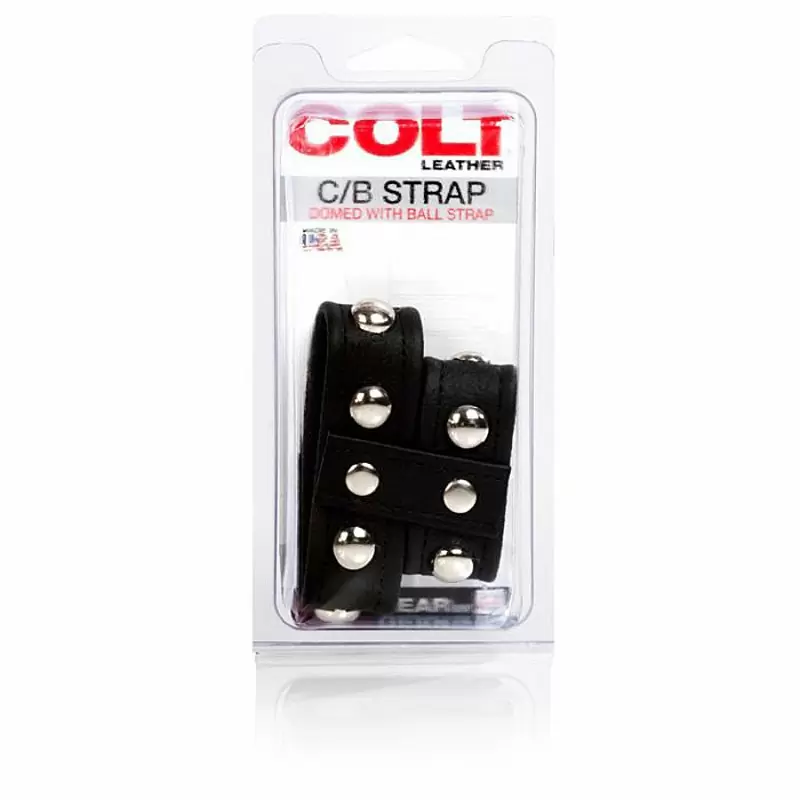 Двойная утяжка на пенис Colt C/B Strap Domed With Ball Strap – черный
