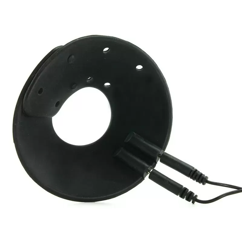 Электро-накладка Silicone Parachute на мошонку – черный