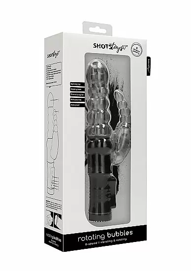 Вибратор кролик Rotating Bubbles - Black