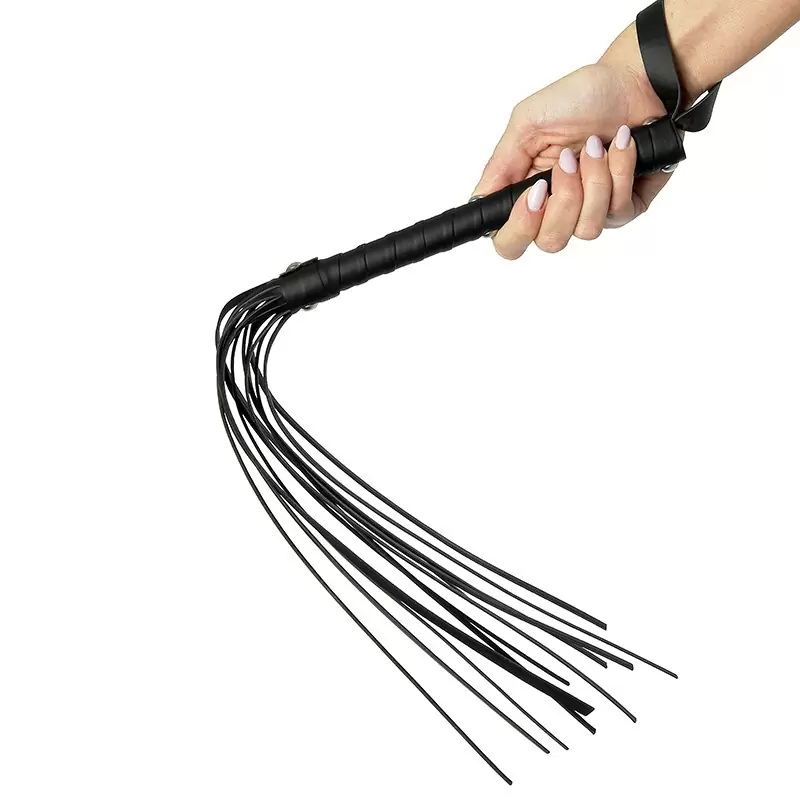 Плеть Deluxe Cat O'Nine девятихвостая – черная