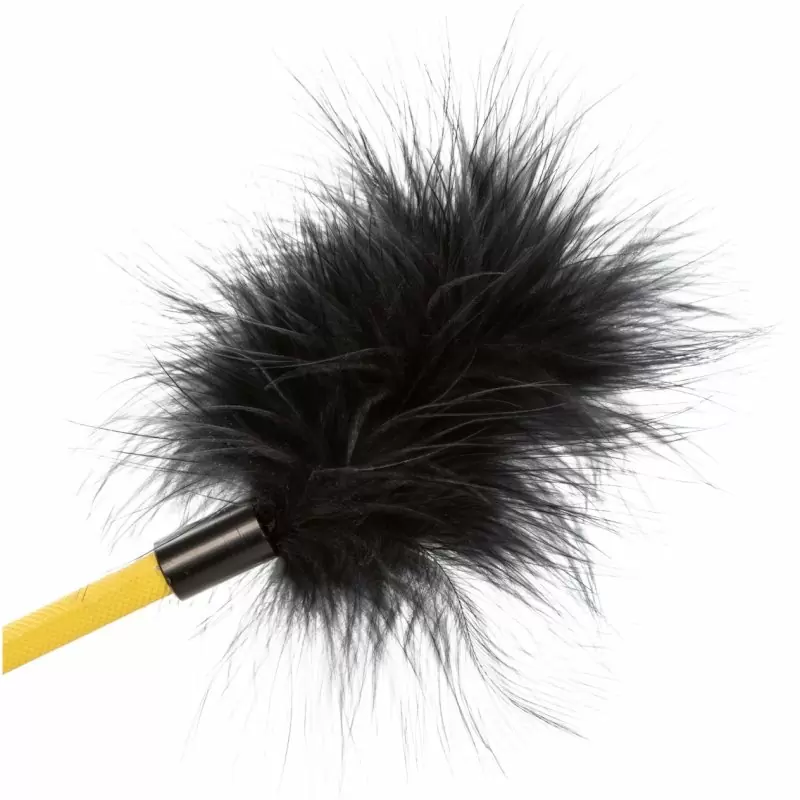 Стек с пером Boundless Feather Crop,  53,25 см, желтый с черным