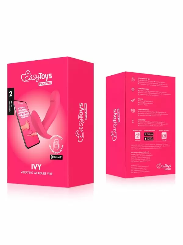 Интерактивный носимый вибратор One-DC Ivy, 12,5 см, 9 режимов, силикон, розовый