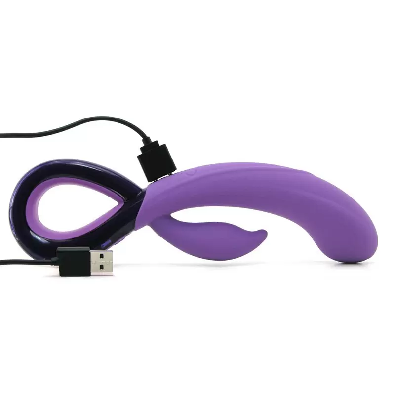 Вибромассажер Leia со стимулятором клитора – фиолетовый