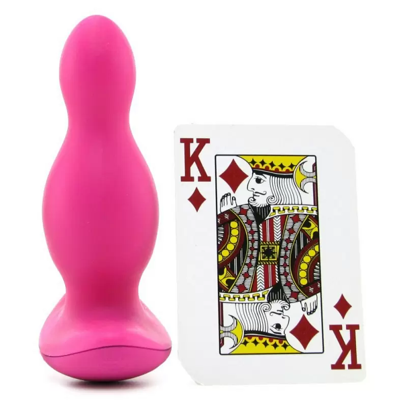 Анальная пробка с вибрацией Silicone 10 Function Risque – розовый