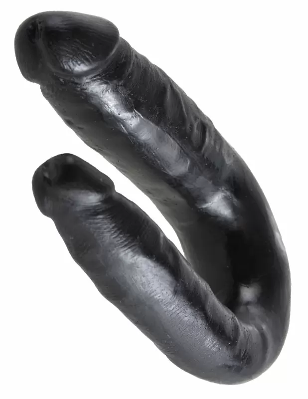 Фаллоимитатор двухголовый U-образный Double Trouble Small маленький – черный