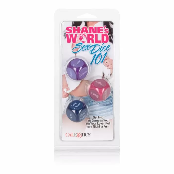 Эротические игральные кости Calexotics Shane's World Sex Dice – розовый, фиолетовый, синий