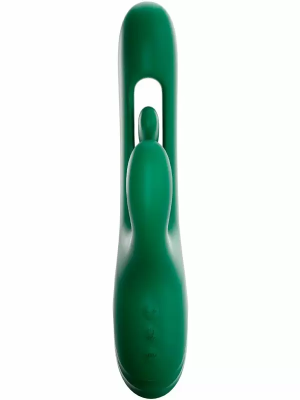 Инновационный вибратор-кролик Amovibe Zenora, 26 см, силикон, зелёный