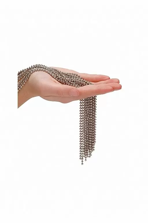 Многохвостая металическая плеть (флогер) Silver Ball Chain Flogger