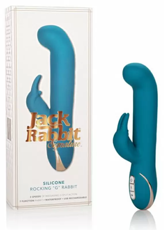 Вибратор с усиленной стимуляцией точки G Calexotics Jack Rabbit Signature Silicone Rocking 