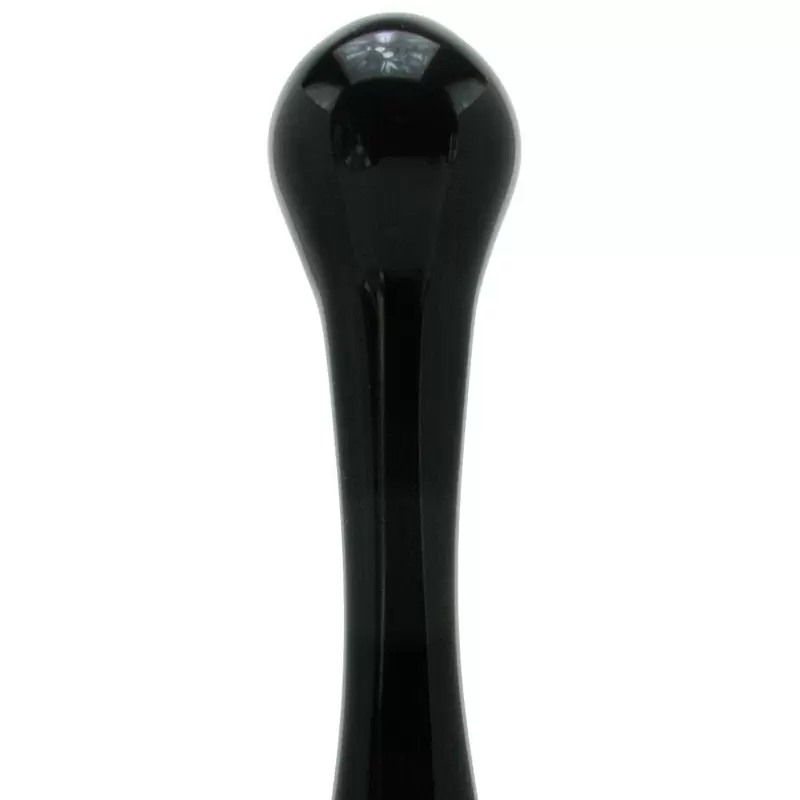 Анальный стимулятор из стекла Crystal Droplets – черный